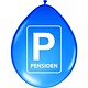 Pensioen Parkeerbord Ballonnen - 8 stuks