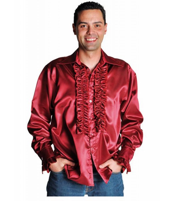 Rouches blouse luxe bordeaux rood