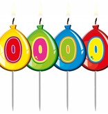 Nummer kaarsje ballon cijfer 0