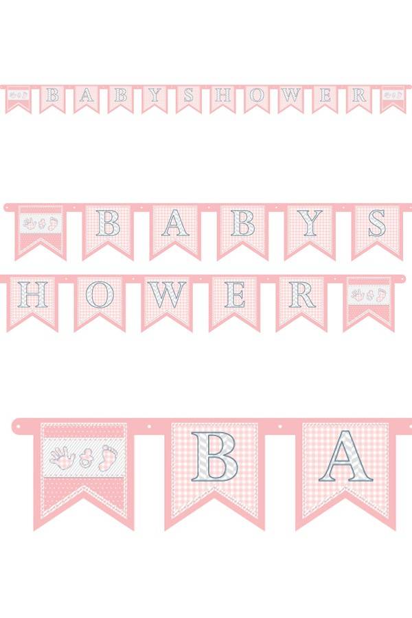 Letterslinger Babyshower meisje