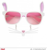 bril konijn met snorharen