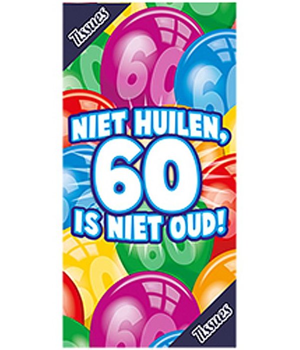 Beste Tissuebox 60 jaar - Feestbazaar.nl JB-07