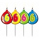 Nummer kaarsje ballon cijfer 6