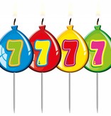 Nummer kaarsje ballon cijfer 7