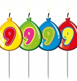 Nummer kaarsje ballon cijfer 9