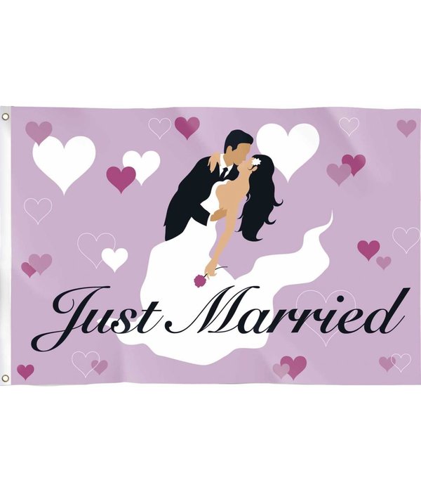 Gevelvlag huwelijk Just married
