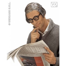 Kale kop oude man met laatste haar