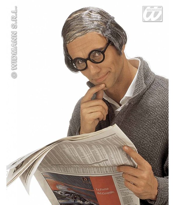 Kale kop oude man met laatste haar