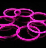Glow in Dark armbanden roze 100 stuks