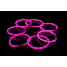 Glow in Dark armbanden roze 100 stuks