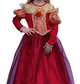 Prinsessen verkleedkleren rood/goud