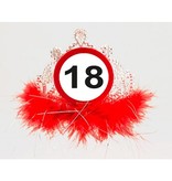 18 jaar verkeersbord tiara