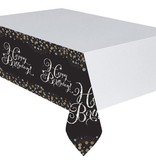 Tafelkleed Happy Birthday Sparkling goud