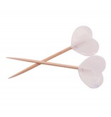 Prikkers witte hartjes - 50 stuks