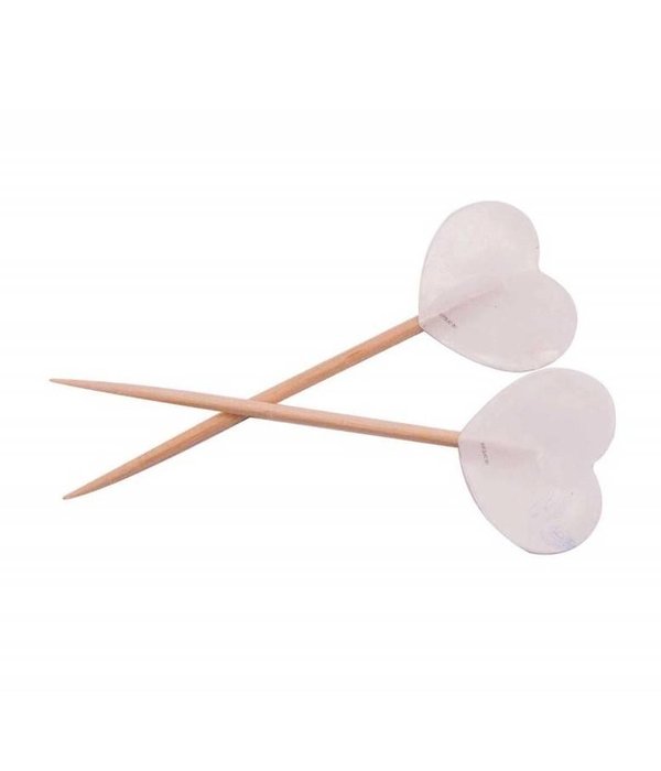 Prikkers witte hartjes - 50 stuks