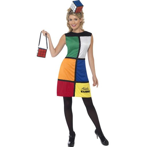 Rubiks Kubus kostuum vrouw