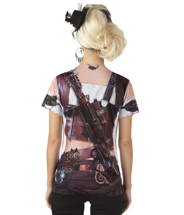 Mrs Steampunk fotorealistisch t-shirt