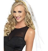 Hoofdband met ring en sluier