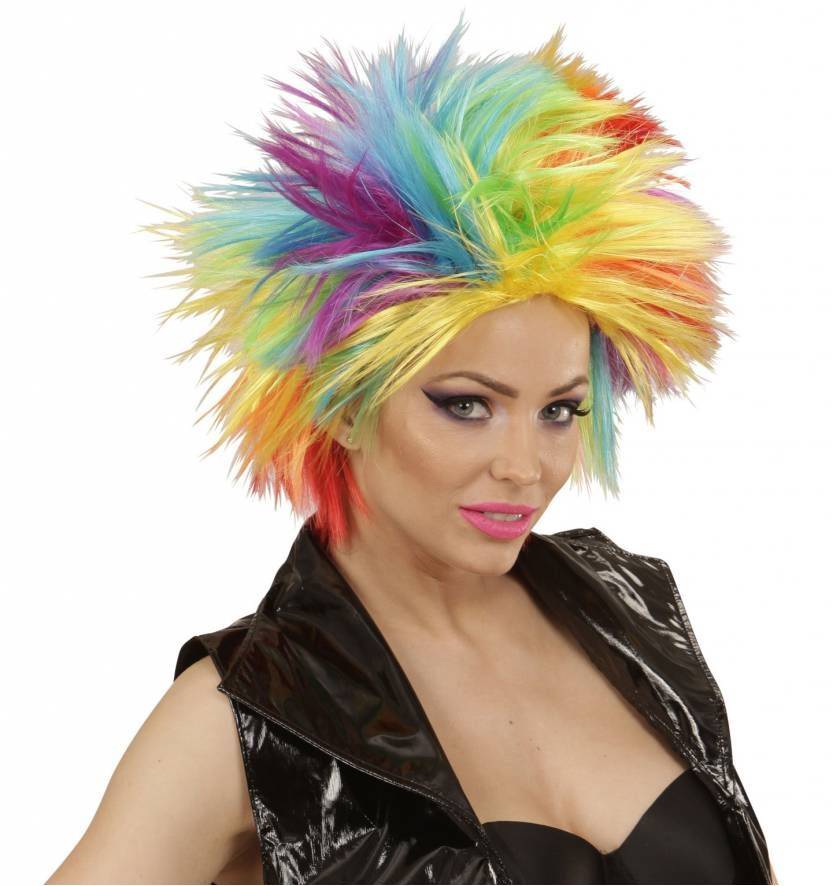 Punk pruik regenboog afbeelding