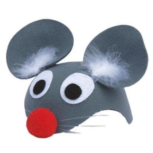 hoofdkap muis + neus vilt