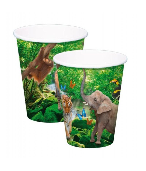 Safari Party Bekers 250ml - 8 stuks