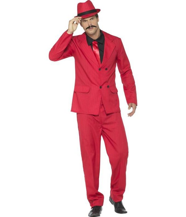 Gangster kostuum pak rood