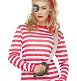 Gestreept T-shirt rood/wit man-vrouw