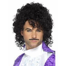 Muzikant Prince pruik en snor
