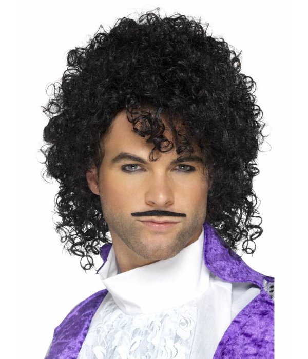 Muzikant Prince pruik en snor