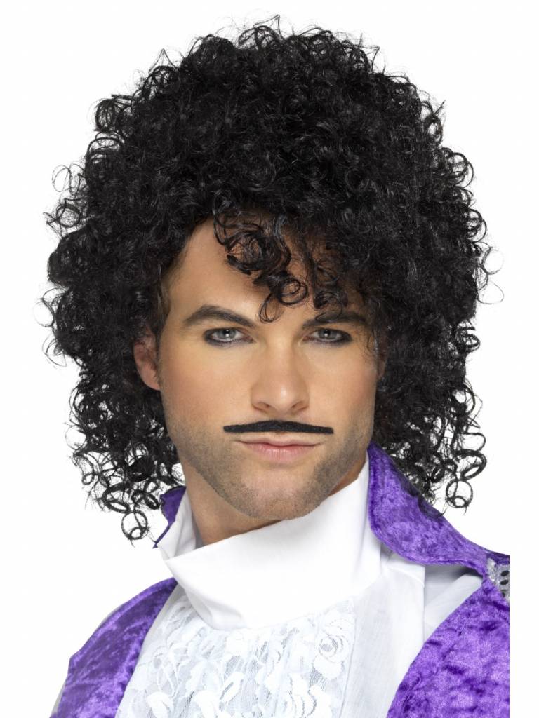 Muzikant Prince pruik en snor