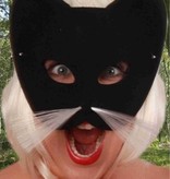 Oogmasker kat zwart