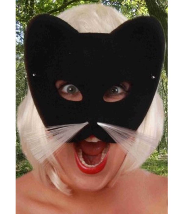 Oogmasker kat zwart