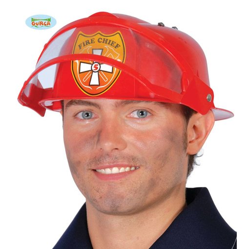Brandweerhelm met vizier kind/volwassen