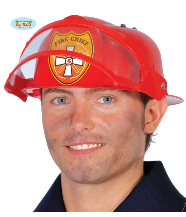 Brandweerhelm met vizier kind/volwassen
