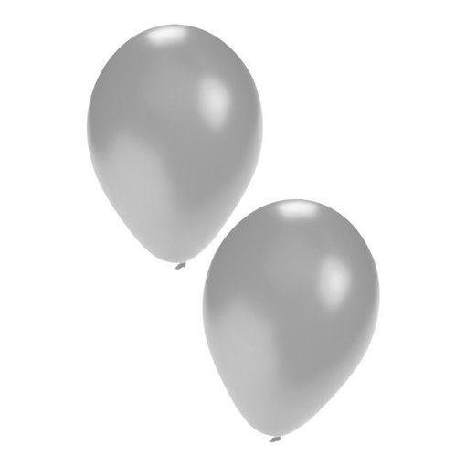 Ballonnen 50x zilver
