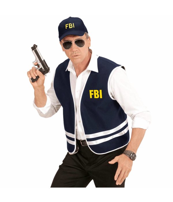Zwarte FBI cap met vest volwassen