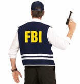 Zwarte FBI cap met vest volwassen