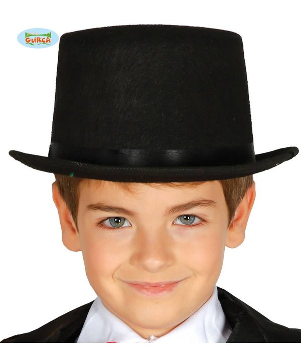 Hoge hoed zwart kind