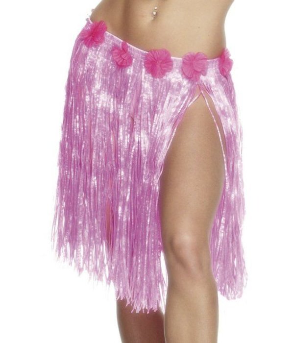 Hawai rokje neon pink 46 cm