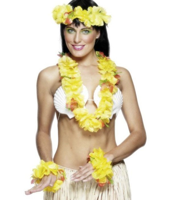 Hawaii verkleedset geel