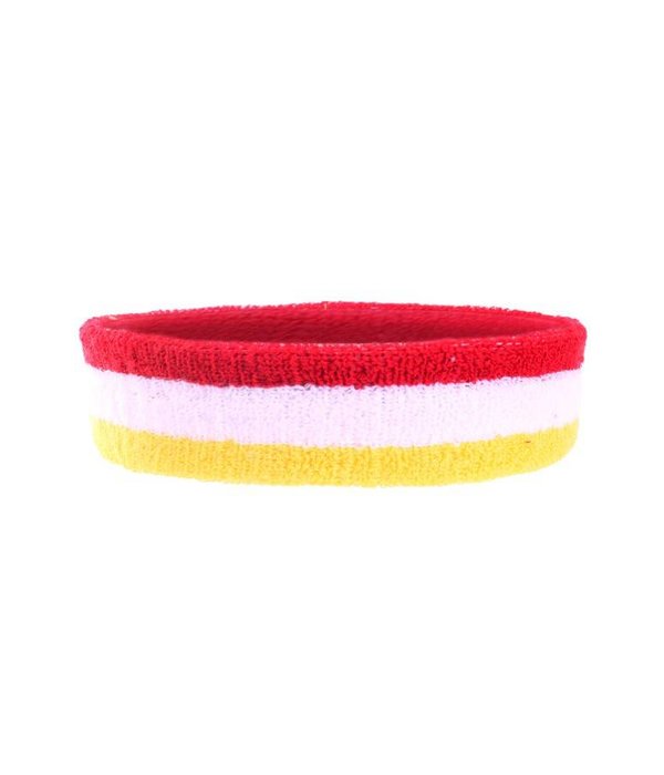 Foute hoofdband rood/wit/geel
