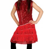 Jaren 20 charleston meisje rood