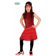 Jaren 20 charleston meisje rood