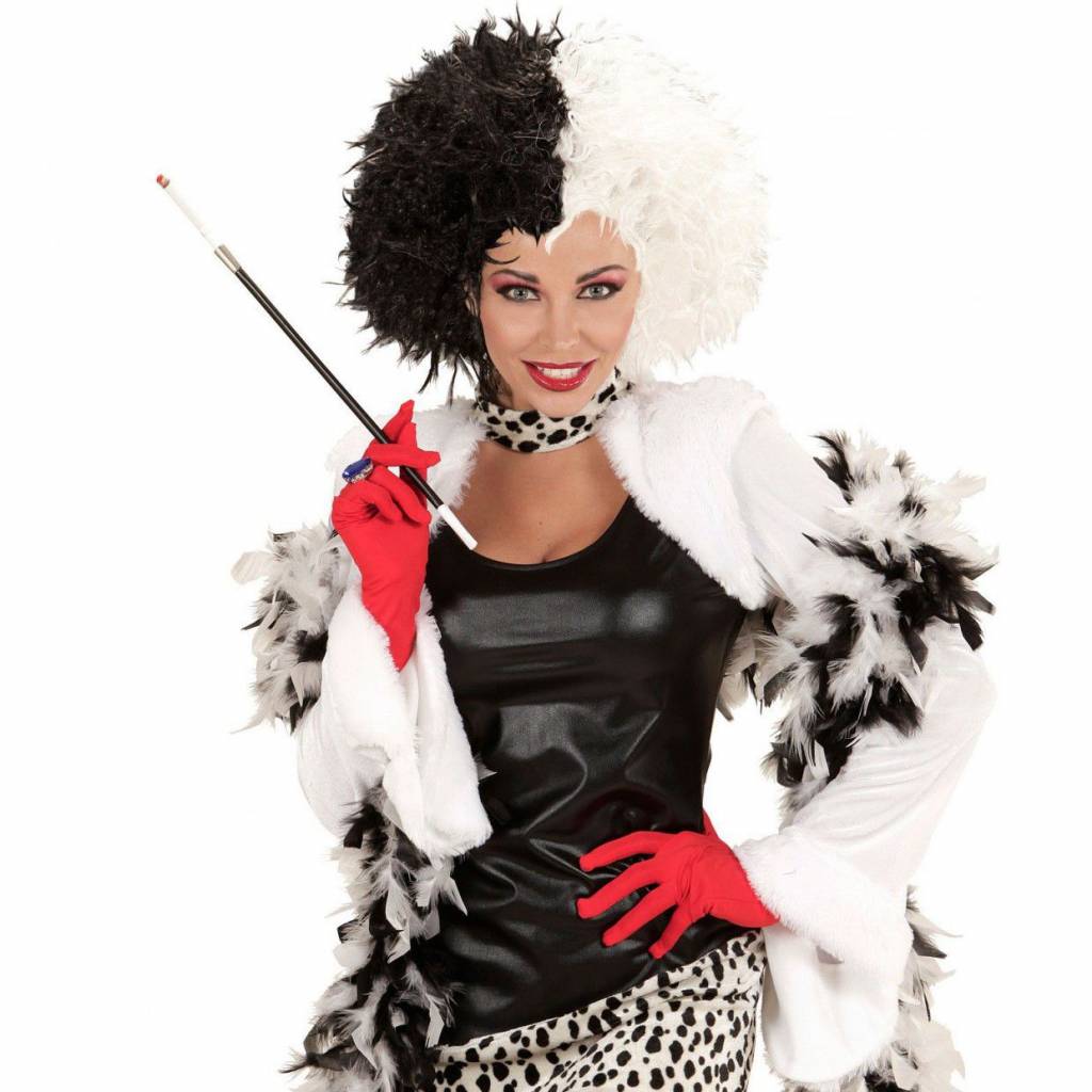 Cruella - Party Pakjes | Diva Cruella de Vil pruik in zwart wit / See ...