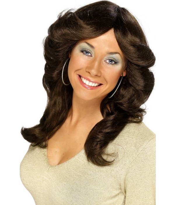 70's Pruik Bruin
