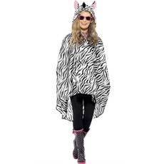 Party Poncho festival zebra