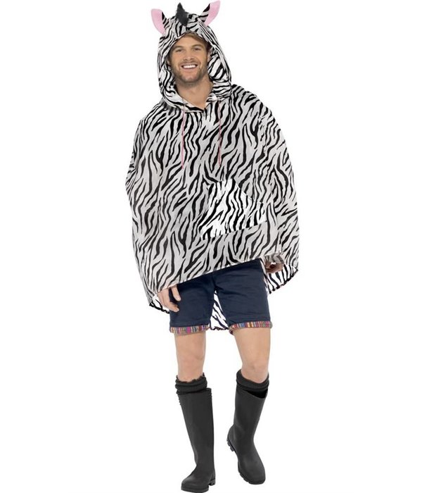 Party Poncho festival zebra