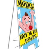 Hoera het is een jongen waarschuwingsbord