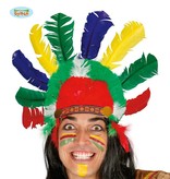 Indianen hoofdband met veren