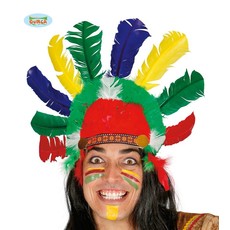Indianen hoofdband met veren